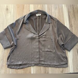 Open Edit Boxy Camp Shirt S